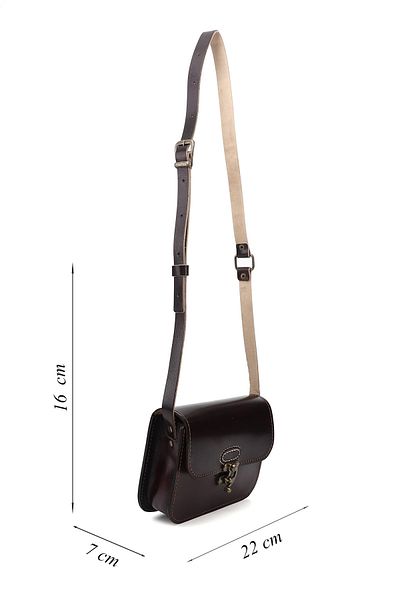 GÖNDERİ(R) Women / Girls Dark Bordo Vaketa Genuine Leather Shoulder and Messenger Bag