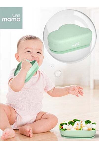SUPERMAMA طقم أدوات طعام للأطفال من قطعتين، وعاء تغذية للأطفال، وعاء شفط للأط...