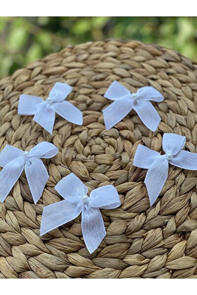 HİMENİSA ΠΕΡΛΕ Λινό Κορδέλα Φιόγκος Έτοιμο 25 Τεμάχια