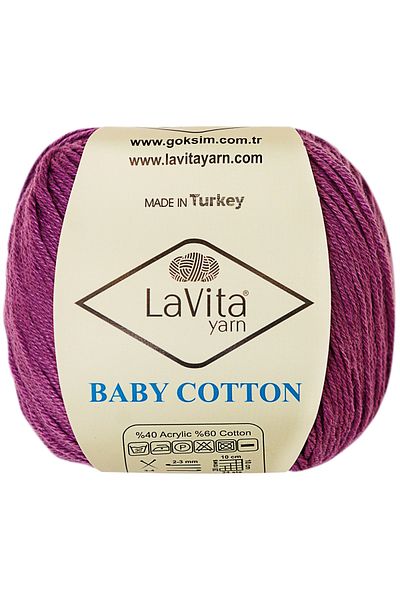 LaVita Yarn Βρεφικό βαμβακερό Amigurumi και πλεκτό νήμα 40% ακρυλικό 60% βαμβάκι 50gr (5102 ΑΠΑΘΗ ΛΥΛΑ)