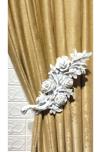 Helezoni Curtain Rail Curtain Accessory Polyester Casting Premium Lever Curtain Holder 1Pcs