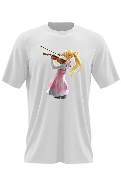OEM Мъжка тениска Violin Your Lie in April Violinist Violin Kaori