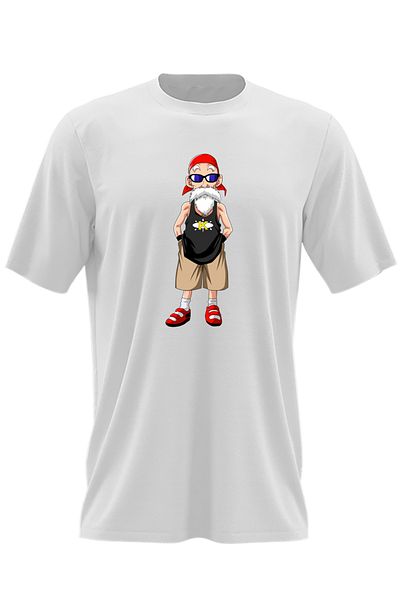 OEM Men's T-shirt Goku Master Roshi Sensei Rocker Anime Kung Fu