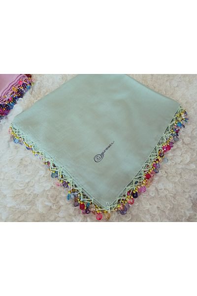 hoaryage Scris cu mărgele de piatră cu picături de cristal lucrat manual, tifon yemenit, eșarfă, broderie pe 4 margini