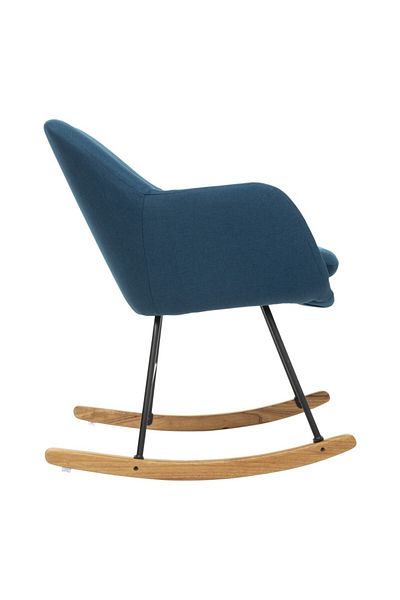Atmosphera Créateur D'intérieur Blue Duck Rocking rocking chair, wood, metal, polyester, 64 x D. 78 x H. 87.5 cm, 8 kg