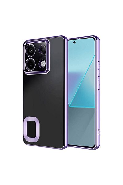 xemu حافظة Redmi Note 13 4G مع حماية للكاميرا وشعار يظهر غطاء Omega - أرجواني