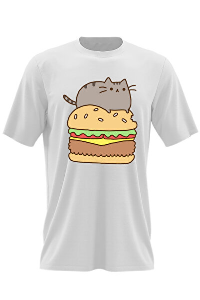 OEM Tricou barbati Pusheen Cat Hamburger Pisica Miorlaila Miau