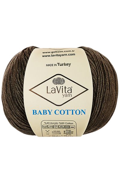 LaVita Yarn Bumbac pentru copii Amigurumi și ață de tricotat manual 40% acril 60% bumbac 50gr (6001 GREY)