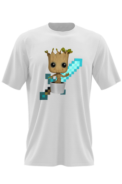 OEM Tricou barbati Baby Groot Minecraft Diamond Sword Bebe