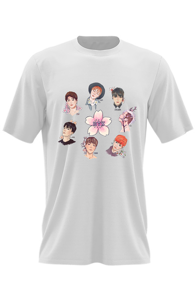 OEM Tricou barbati BTS All Crew Gang Flower