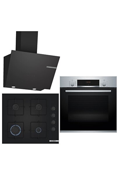 Bosch Siyah 3 Lü Ankastre Set 332 ( HBF534ES3T - POP6C6P30O - DWK66PJ60T )