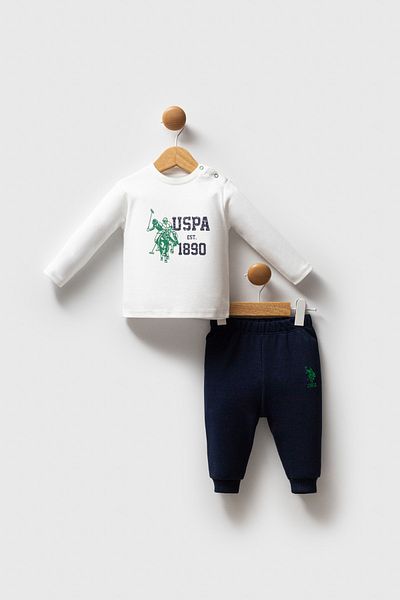 U.S. Polo Assn. Licensed Baby Boy Bottom Top 3 Piece Set
