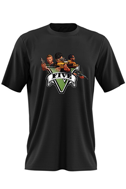 OEM Мъжка тениска GTA5 Five Emblem