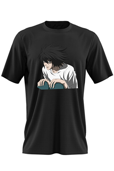 OEM Tricou barbati Death Note L Detectiv Tsugumi Ohba Anime Manga