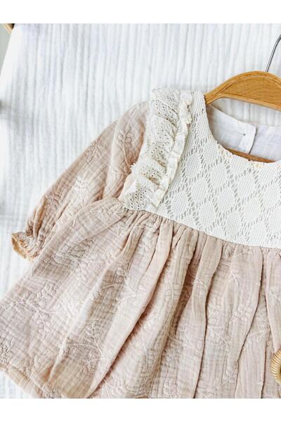 NUNU BABY Ella Fistolu Kız Bebek Elbise