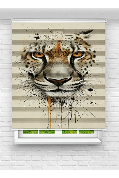 Ay Işığım Yırtıcı Kaplan Desenli Zebra Stor Perde - Erkek Çocuk ve Genç Odası...