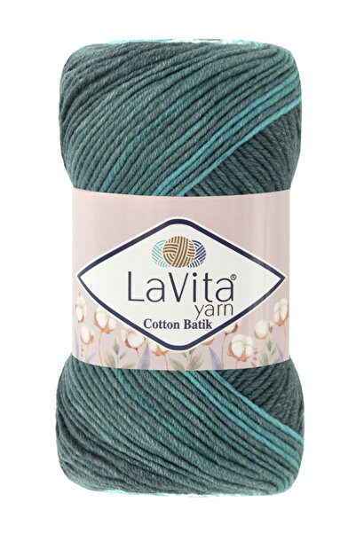 LaVita Yarn خيط قطن باتيك محبوك يدوياً 60% قطن 40% أكريليك 100 جرام (CB04 ZAM...