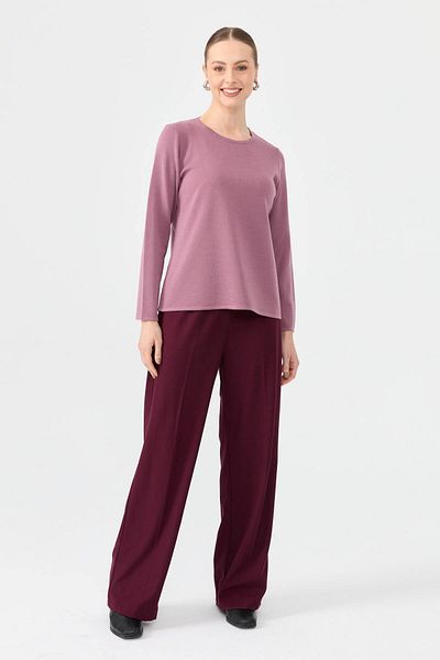 Desen Triko Women's O-Neck Long Sleeve Basic Wool Blouse G.Dry
