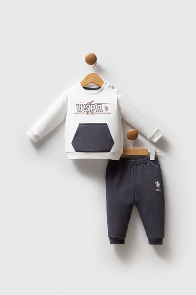 U.S. Polo Assn. Licensed Baby Boy Bottom Top 2 Piece Set