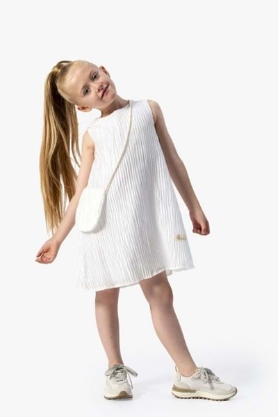 WECAN EXCLUSİVE Pleated Flashed Dress White