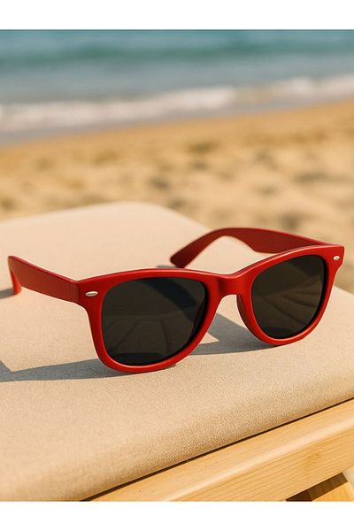 Lexi Bella Kids Red Sunglasses Clip-On Frame Uv 400 Protection Ce Certificated