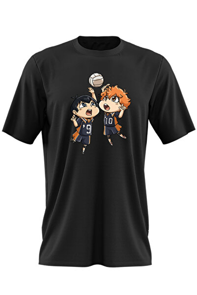 OEM Tricou barbati Haikyuu Volei Duel Hinata Kageyama Chibi