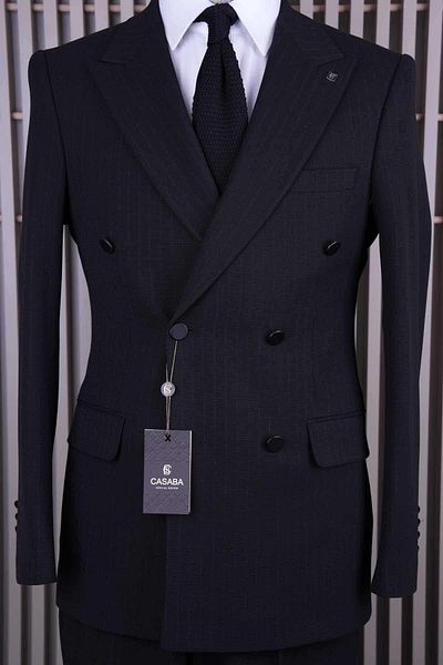 CASABA Men's Double Breasted Suit 7318