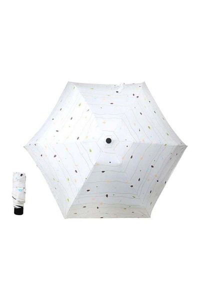 Generic Printed Folding Umbrella White/Green/Black
