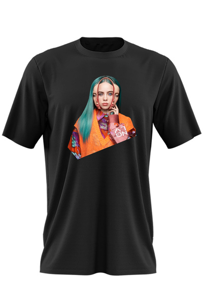 OEM Ανδρικό μπλουζάκι Billie Eilish 2 Face Therefore I am