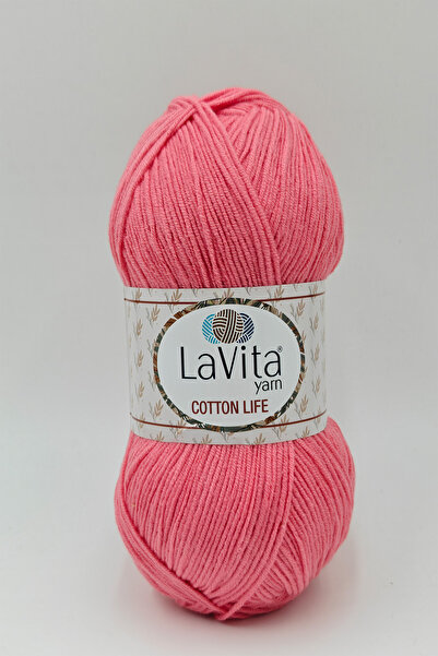 LaVita Yarn خيط حياكة يدوي من القطن لايف 50% قطن 50% أكريليك 100 جرام (4110 ك...