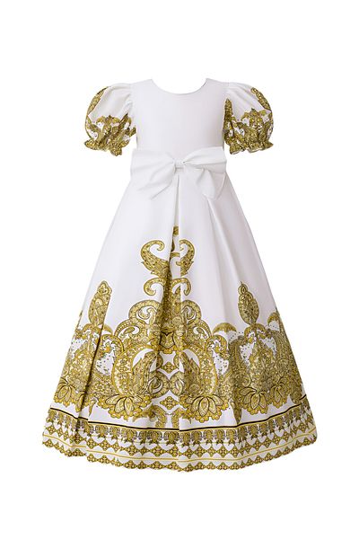 ddaniela D' Daniela - Majestic Gold Abaya Dress - White