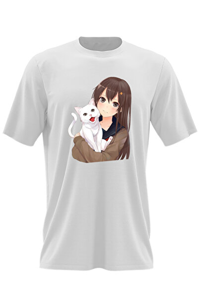OEM Ανδρικό T-shirt Haikyuu Cat White Cat Anime Dragobete