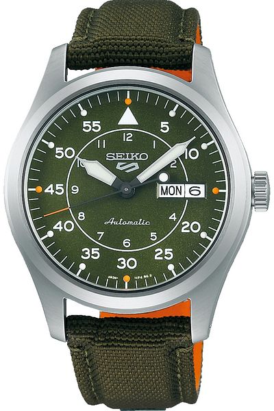 Seiko Srph29 Time Watch Guaranteed Fabric Strap Automatic Mechanism Green Color Men's Wrist Watch
