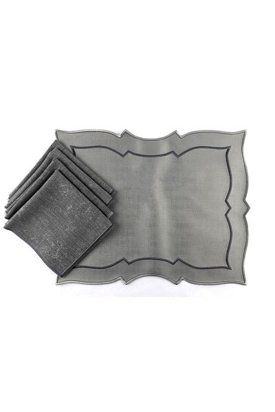 Mikasa Moor Kate 4 Gray American Service 4 Gray Napkins