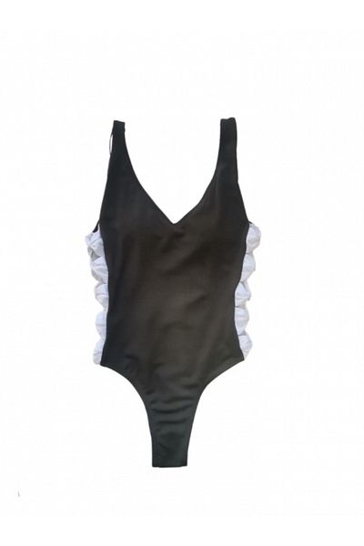 OEM One-Piece Swimsuit, Dark Green, Shaping: Style and Comfort for the Perfect Beach Day