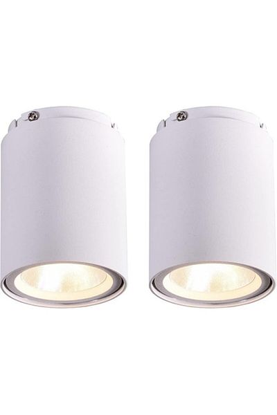 OEM LED ceiling spotlight 8 W, pack of 2, mounting diameter 60 mm, warm white, 3000 K, beam angle 36
