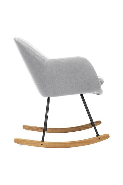 Atmosphera Créateur D'intérieur Grey Duck Rocking rocking chair, wood, metal, polyester, 64 x D. 78 x H. 87.5 cm, 8 kg