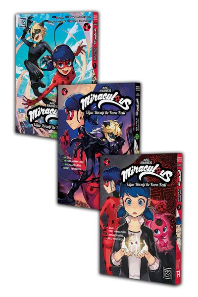 Destek Yayınları Miraculous 3 Kitap Set - Mucize Uğurböceği ve Kara Kedi 1-2-3