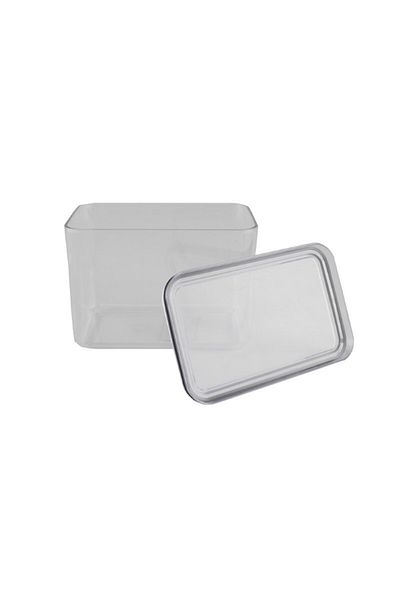 gogiva Food box, plastic, transparent, rectangular, medium, for storing spices or food, 1.7L