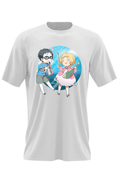OEM Tricou barbati Your Lie in April Kaori Kousei Fan Art