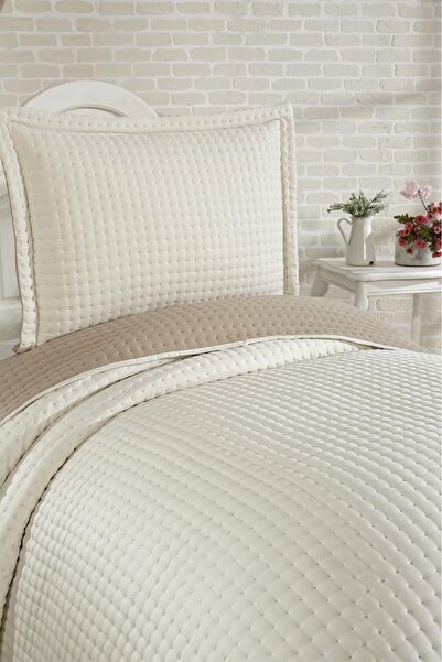 Çeyiz Diyarı Elisa Husă de pat dublă cu umplutură 180x240 cm cremă