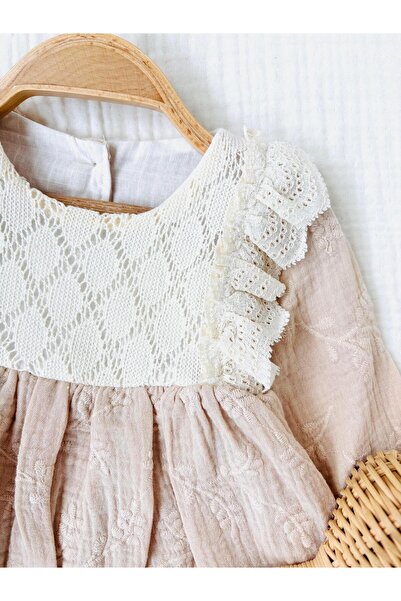 NUNU BABY Ella Fistolu Kız Bebek Elbise