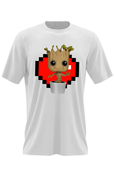 OEM Tricou barbati Baby Groot Minecraft Love Heart Inima