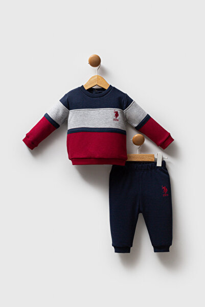 U.S. Polo Assn. مجموعة مرخصة للأطفال الرضع مكونة من قطعتين