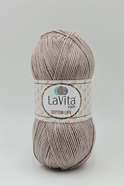 LaVita Yarn خيط حياكة يدوي من القطن لايف 50% قطن 50% أكريليك 100 جرام (4162 L...