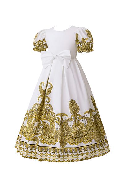 ddaniela D' Daniela - Majestic Gold Abaya Dress - White