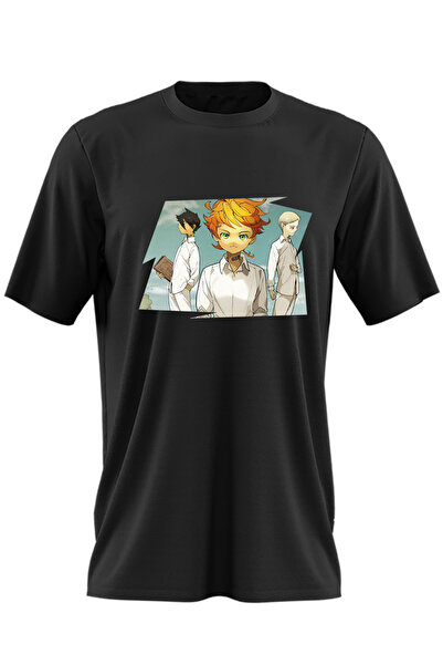 OEM Мъжка тениска Обещаната Невърленд Ема Норман Рей Аниме
