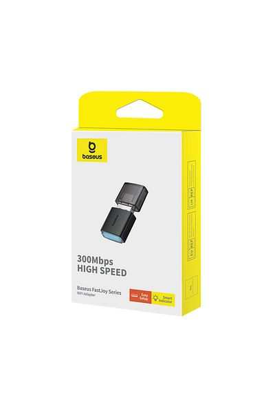 Baseus Zewnętrzna karta sieciowa USB WiFi 2.4GHz 300Mb/s czarna