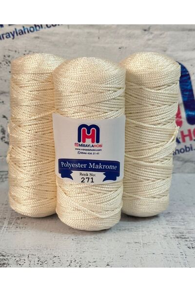 miraylahobi Saltıklar Polyester Makrome 100 gr NM:1,45