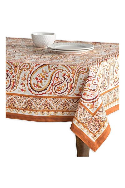 OEM Cotton tablecloth with print for kitchen, dining table, party decoration, rectangular, 160X220
